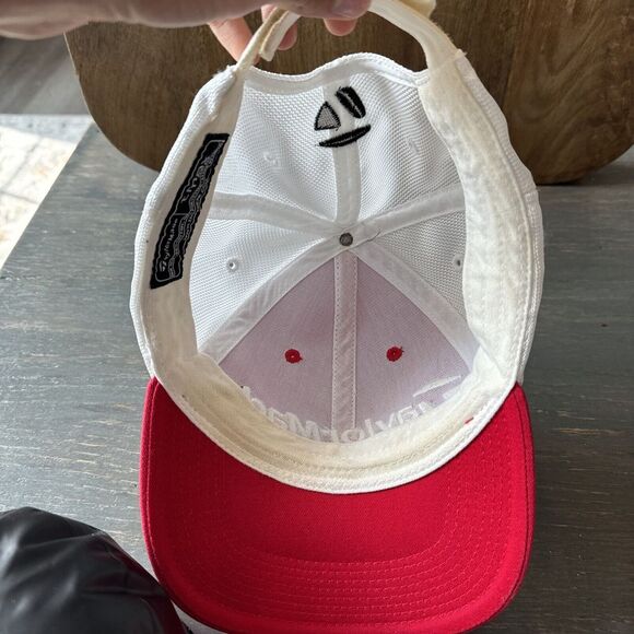 TaylorMade Tmax Gear F7 Embroidered Red & White Snapback Golf Hat Cap - Picture 5 of 7